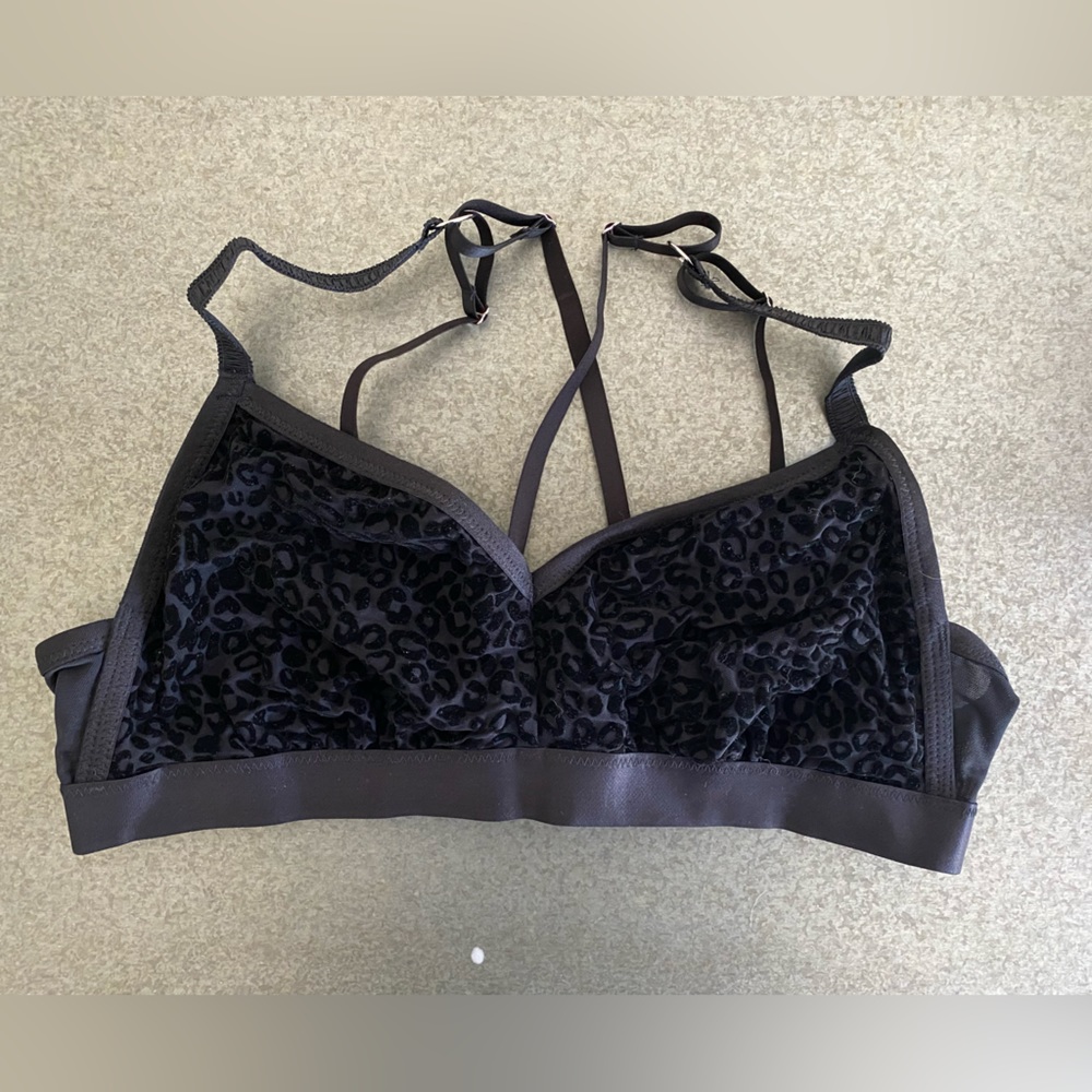 Aerie black cheetah bralette